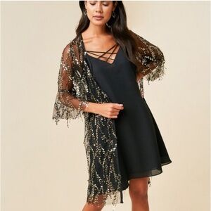 🤩 2 FOR $25 🤩- BUNDLE & SAVE Black Sequin Shaw